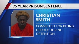 Smith County man sentenced to 95 years, found guilty of biting deputy