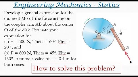 Engineering mechanics solved problem | Method of moments | Principle of moments | Statics 109