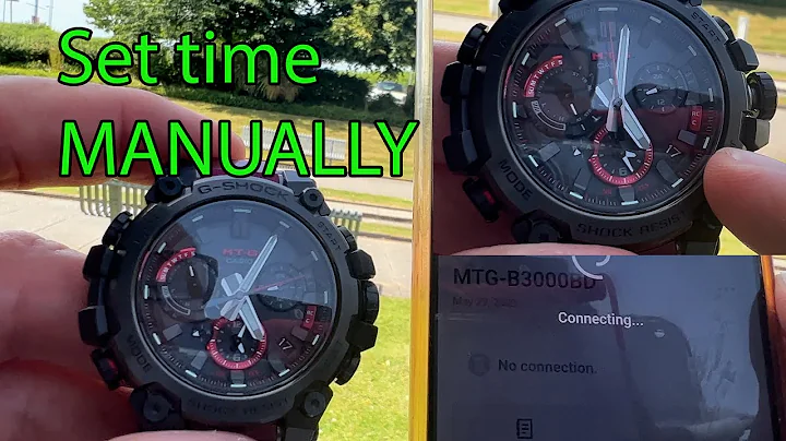 Casio G Shock MTG B3000 manually setting time date and using app to set time plus how to swap dials