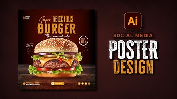 Social Media Post Design for Food Brand | Adobe Illustrator Tutorial | Graphic Design