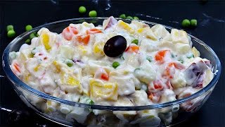 Russian Salad Shadiyonwala by Cooking with Benazir