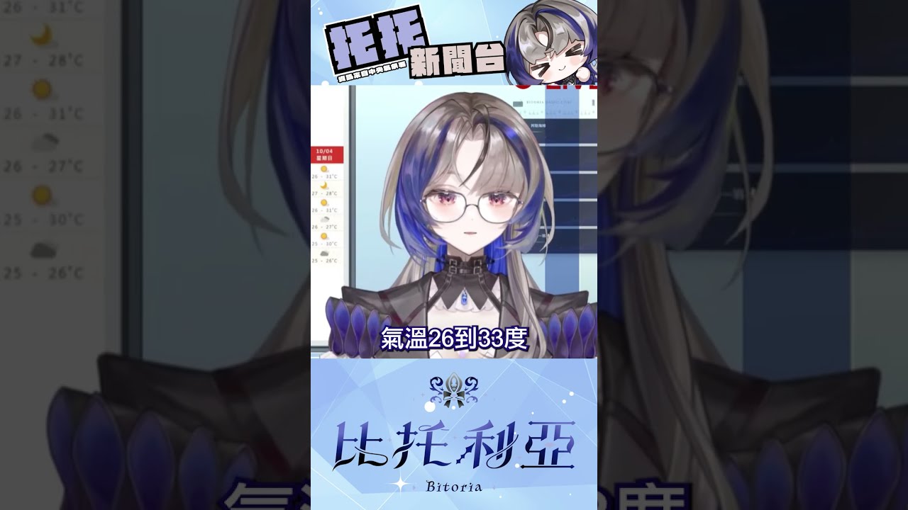 10月2日天氣小提醒🌤️ ✧ #台V #台灣Vtuber #新聞vtuber #新聞 #氣象 #shorts