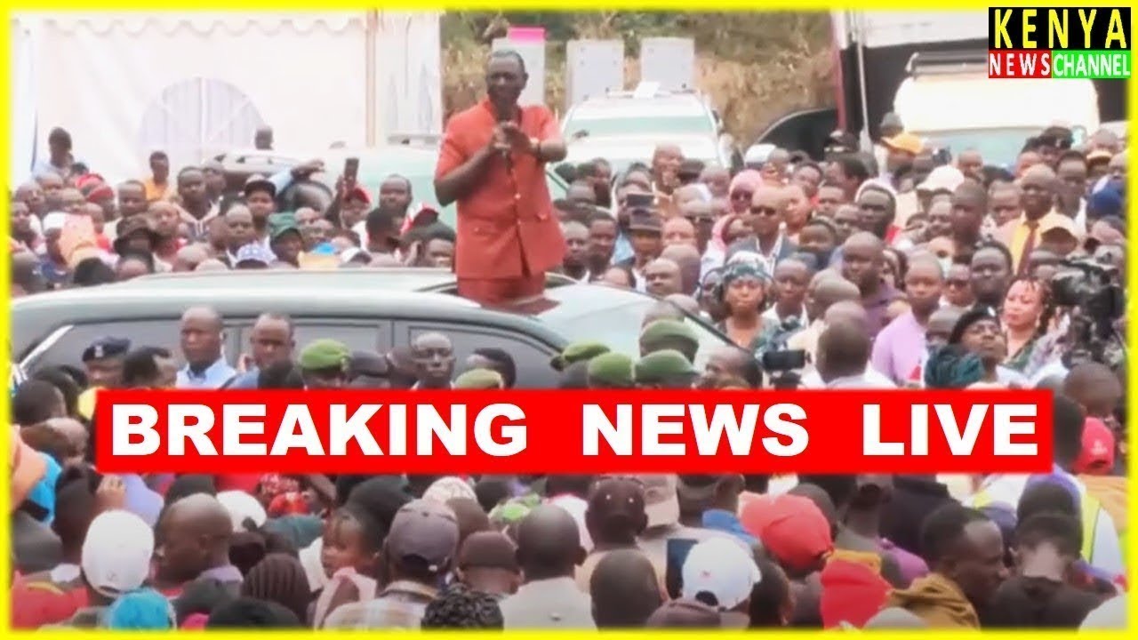 LIVE - Ruto blocked by Huge Crowd outside Church in Bondo Siaya