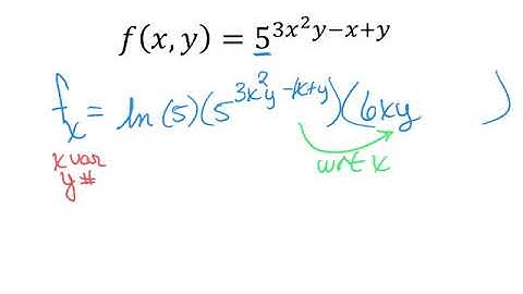 Partial Derivatives - exponentials NOT base e