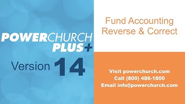 Version 14 - Reverse & Correct Transactions in Fund Accounting