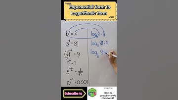 Exponential form to Logarithmic form 🤯 #shorts #maths #logarithm #fyp
