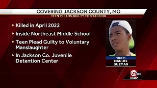 Kansas City teen pleads guilty to fatally stabbing classmate at Northeast Middle School in Kansas...