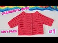 Saquito Tejido a Crochet Para bebe MUY FACIL!! para principiantes  #1