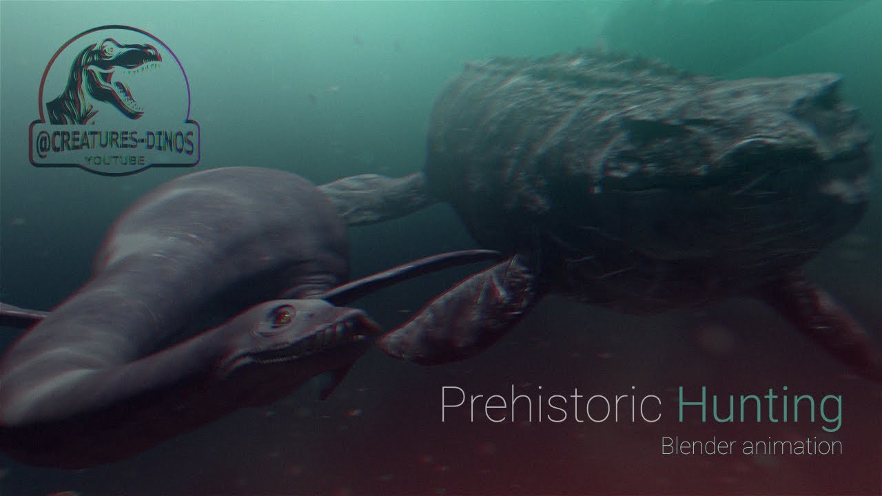 mosasaur attack  - mosasaur hunts plesiosaur