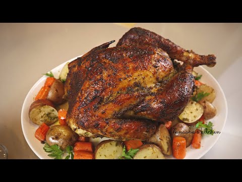Oven Roasted Turkey recipe - the best Garlic Herb butter Turkey recipe