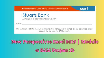 New Perspectives Excel 2019 | Module 4: SAM Project 1b #newperspective #excelproject #samproject1b