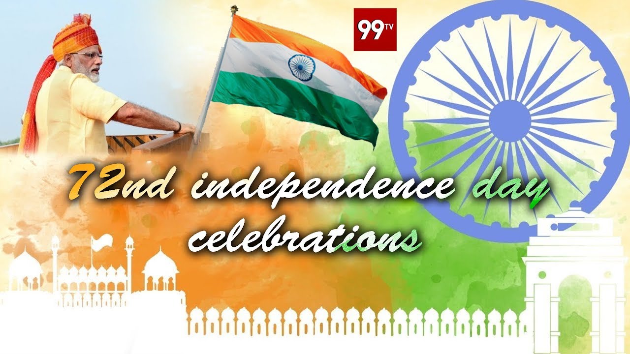PM Modi Flag Hoisting at Red Fort | 72nd Independence Day | 99 TV ...