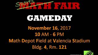 Fall 2017 Osceola Math Depot Sports Math Fair