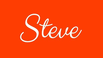 Learn how to Sign the Name Steve Stylishly in Cursive Writing