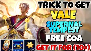 TRICK TO GET VALE COLLECTOR SKIN "SUPERNAL TEMPEST" AT CHEAPEST COST | MOBILE LEGENDS |