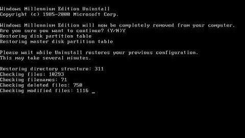 Uninstalling Windows ME and downgrading to Windows 98