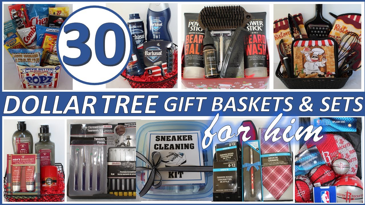 30 GIFT BASKETS FOR HIM 2020, DOLLAR TREE DIY