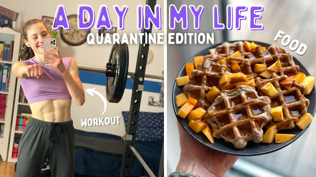 (Werbung) A DAY IN MY LIFE quarantine edition✌️I school, food, workout...