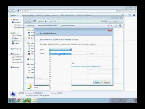 how to create map drive in windows 7