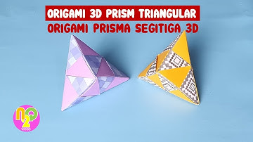 ORIGAMI 3D PRISM TRIANGULAR | Cara Membuat Prisma dari Kertas Origami