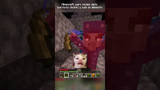 Minecraft, pero si recibo daño se BORRA el CHUNK y todo es ALEATORIO #minecraft #minecraftespañol