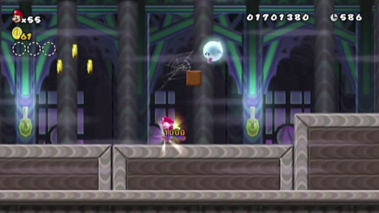 New Super Mario Bros. Wii - Mundo 4-Casa Fantasma