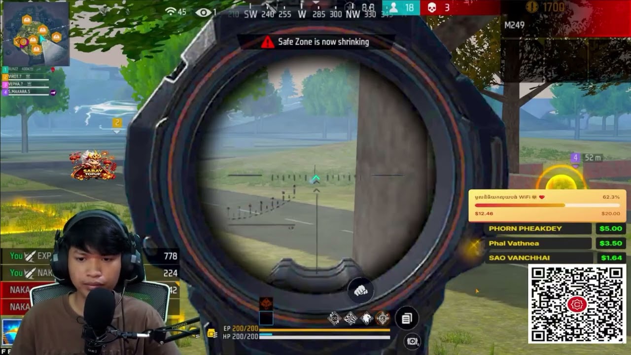 ប្រូរុនលេងប៉ះ​ កាកV 😂#freefire 