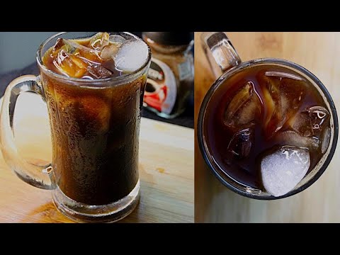 How to make Iced Americano Coffee at Home | Perfect Iced Coffee without machine | Silent Vlog