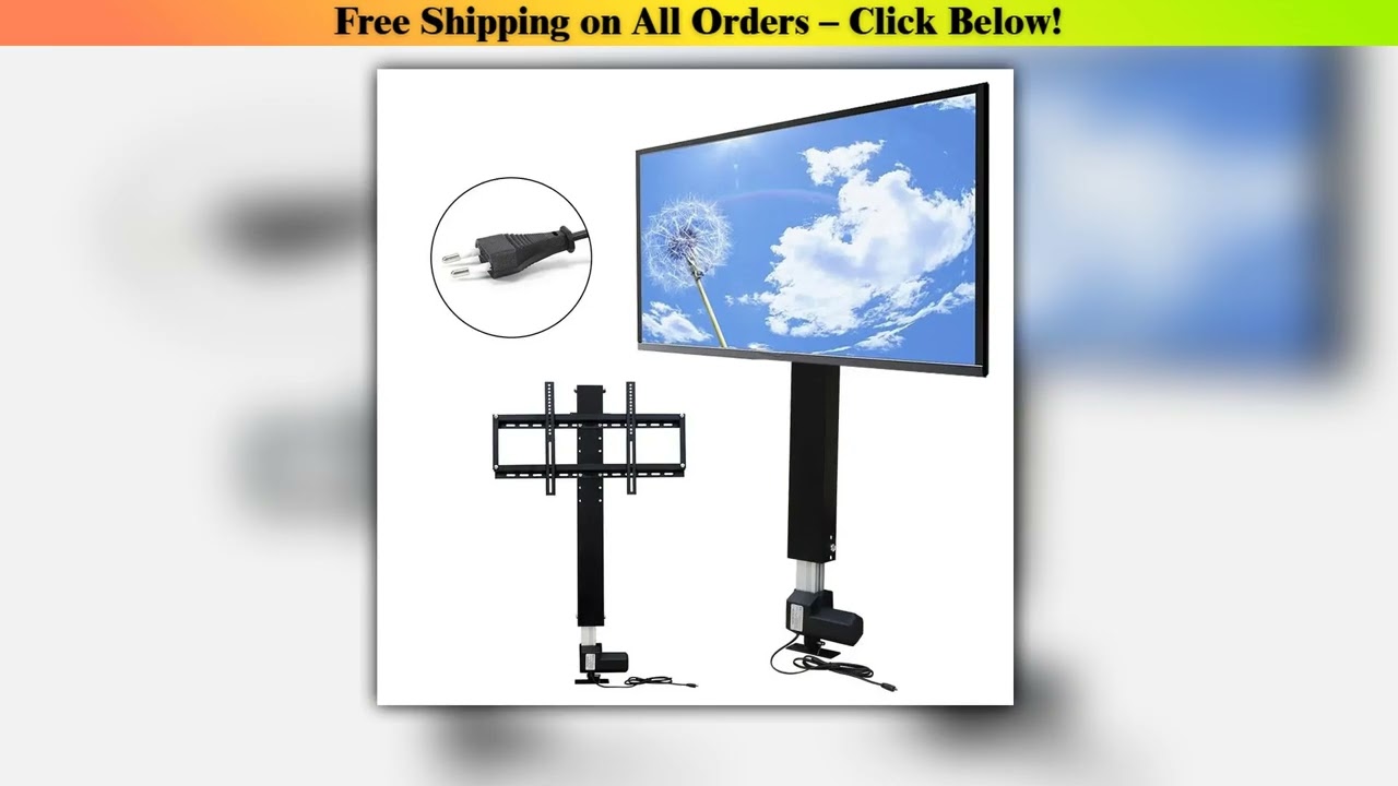 Bymaocar 700mm Adjustable Electric TV Lift Stand Mount Bracket for 26"-57" TV With Remote