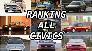 Ranking Every Generation Of Honda Civic From Worst To Best!