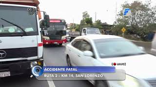 Fatal accidente sobre ruta 2