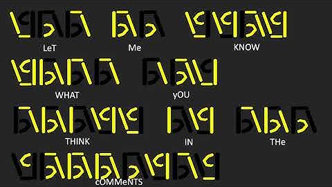 A 4-segment alphabetic display (using rotation!)