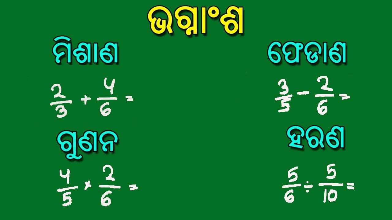 Fraction Misana Fedana Gunana Harana Math in Odia||Fraction math in odia||Odia math ||Twosisters