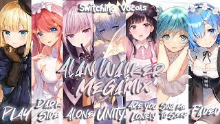 Nightcore - PLAY ✘ Unity ✘ Alone ✘ Faded ✘ Darkside ✘ Lonely and MORE || Switching Vocals