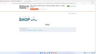 SQL injection UNION attack, retrieving multiple values in a single column | Portswigger Web Academy