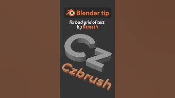 🎨Fix bad grid of text by Remesh🎨 Blender tip #35 #BlenderTip #short #remesh