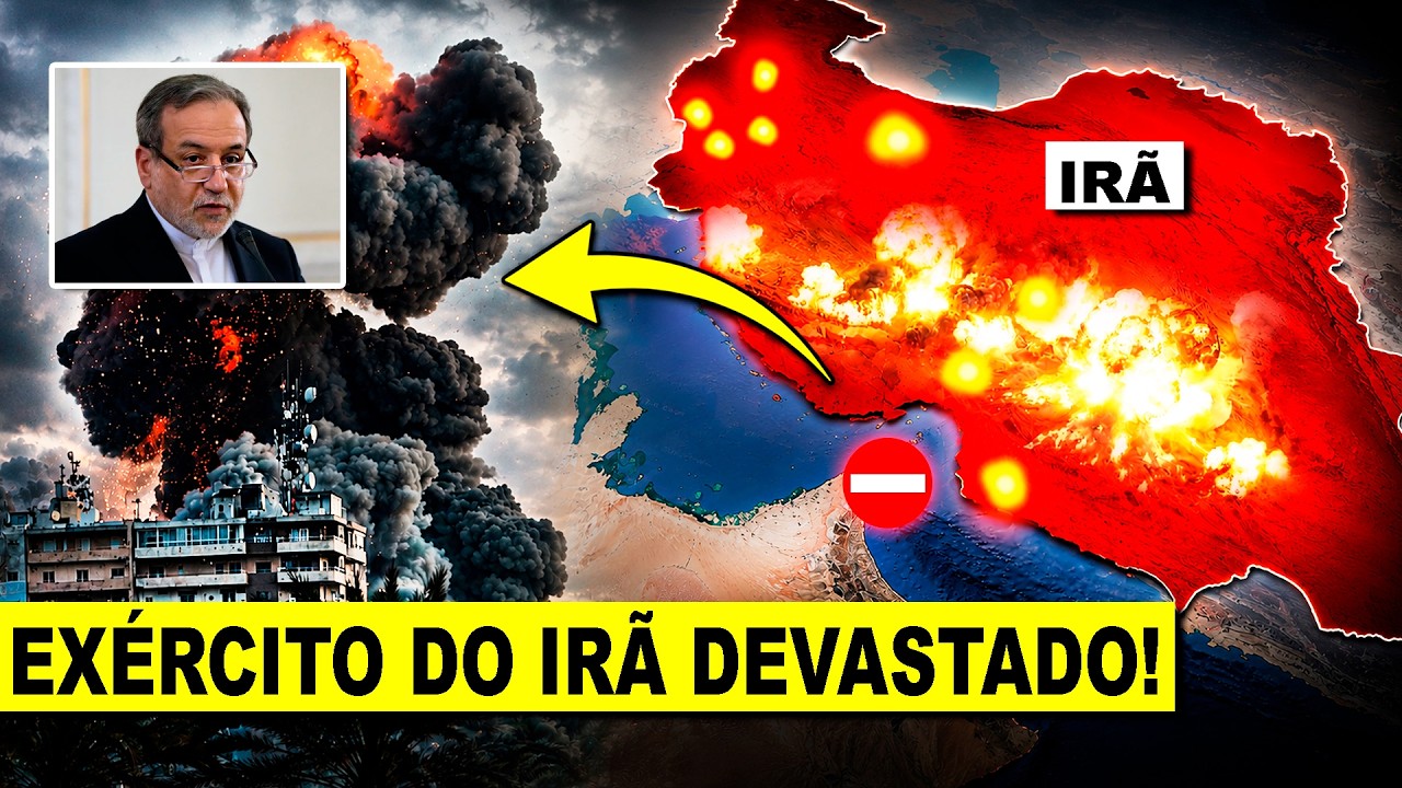 EUA DEVASTARAM infraestruturas do Irã, que BLOQUEOU totalmente o Estreito de Ormuz – Navios atacados
