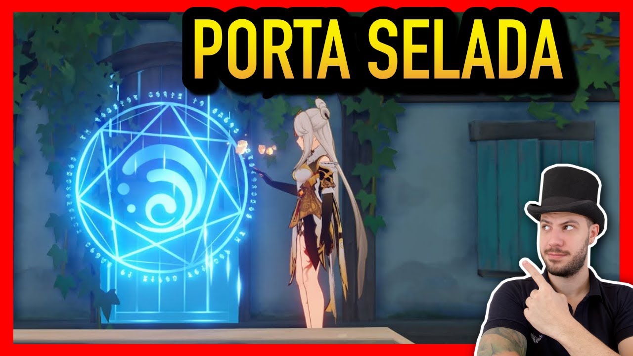 Genshin Impact PORTA SELADA! Porta azul em MONDSTADT (seal door) YouTube