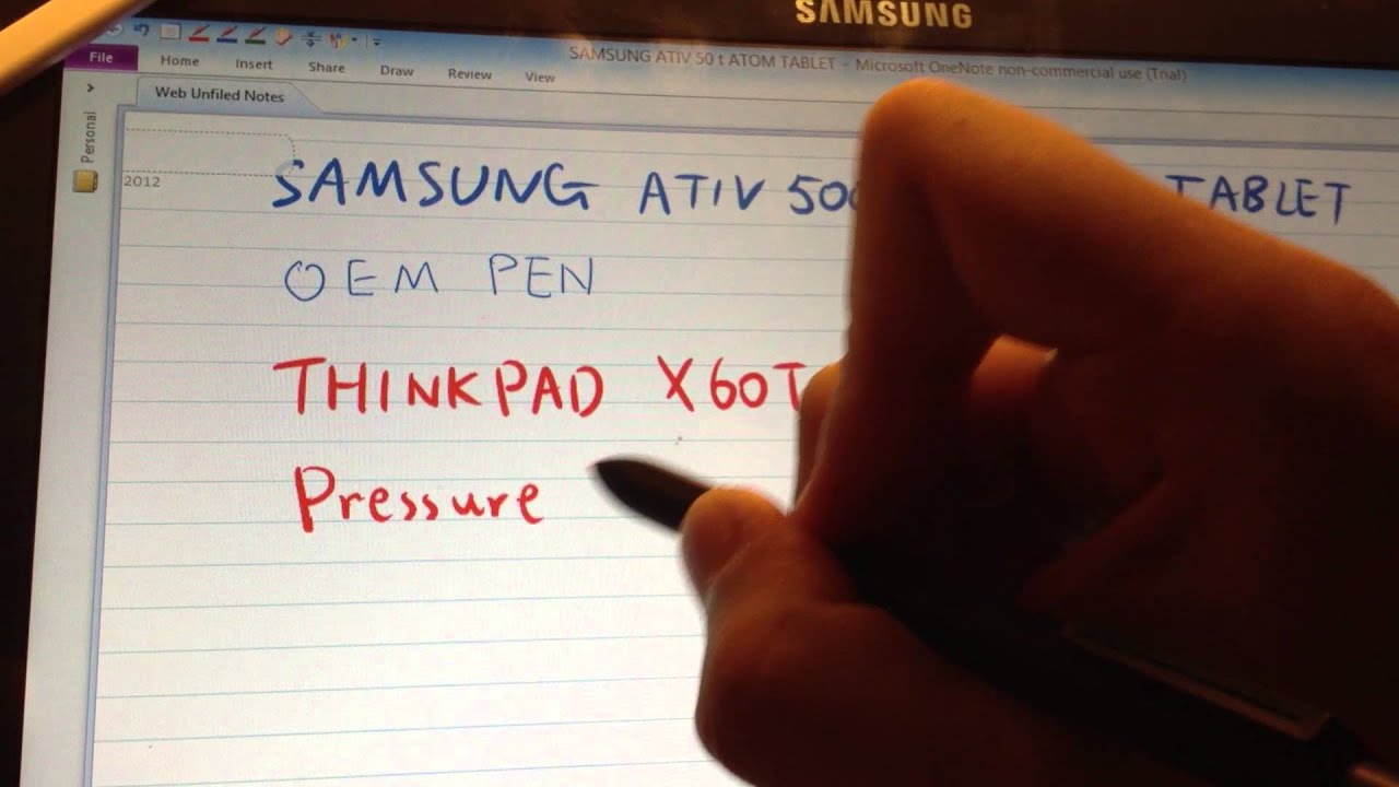 Samsung Ativ 500T Atom Windows 8 Tablet works with Thinkpad Digitizer