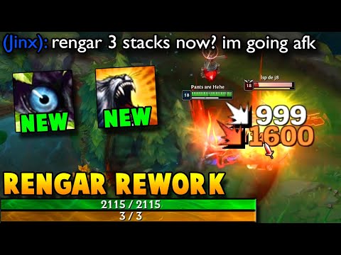 They reworked Rengar and now he has 3 Ferocity Stacks and new Battle Roar