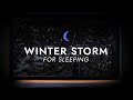 Cozy Snowstorm Sounds for Sleeping - Dimmed Screen | Winter Storm Sounds in the forest