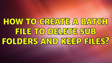 How to create a batch file to delete sub folders and keep files?