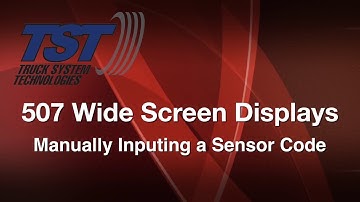 TST 507 Series Wide Screen Display - Manually entering a sensor code