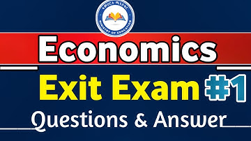 Economics Exit Exam Questions and Answer #1 #onlineexam  #ethiopia