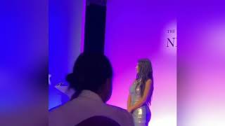Kim and Kanye west's on stage least night at@fginyc