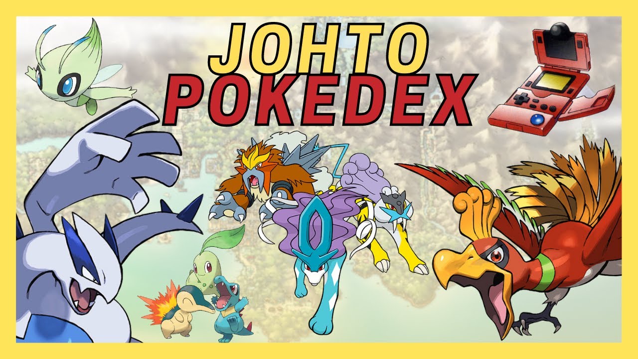 Johto Pokedex  All 100 Gen 2 Johto Pokemon 