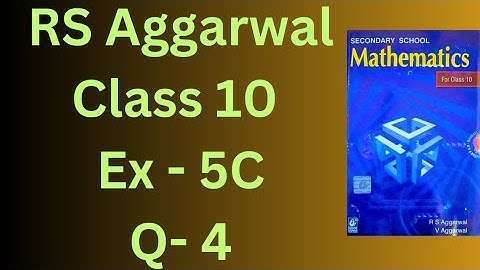 RS  Aggarwal Class 10 Maths | Chapter 5 Exercise 5C  Question 4 | Arithmetic Progression