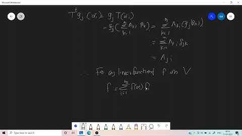 Transpose of a Linear Transformation( 3 ) by Dr. Krishna M