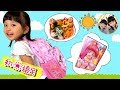 つむちゃん初めての遠足にウキウキ❤　遠足の準備をするよ！　プリキュア　リアルお買い物ごっこ　幼稚園　おやつ　キャラ弁　3歳