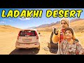 Mother son drive through ladakhi desert  chushul to hanle